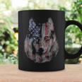 Patriotic America Grey Wolf Bust Usa Coffee Mug Gifts ideas