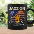 Patriotic Jazz On Music Flag Heart Saxophone Louisiana Coffee Mug Gifts ideas