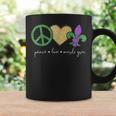 Peace Love Mardi Gras With Fleur De Lis In New Orleans Coffee Mug Gifts ideas