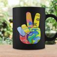 Peace Sign Hand Tie Dye Hippie 60S 70S 80S Boys Girls Coffee Mug Gifts ideas