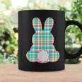 Plaid Pastel Multi Color Gingham Check Easter Bunny Coffee Mug Gifts ideas