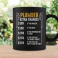 Plumber Extra Charges Plumbing Tool Pipe Hobbyis Craftsman Coffee Mug Gifts ideas