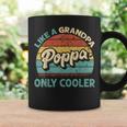 Poppa Like A Grandpa Only Cooler Vintage Dad Fathers Day Coffee Mug Gifts ideas