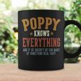 Poppy Knows Everything Humorous Father's Day Poppy Coffee Mug Gifts ideas