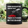 Power In The Blood Mosquito Religion Pun Christian Coffee Mug Gifts ideas