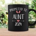Promoted To Aunt 2024 Pregnancy Announcement Coffee Mug Gifts ideas
