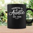 Promoted To Auntie Est 2024 Soon To Be New Aunt Baby Reveal Coffee Mug Gifts ideas