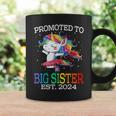 Promoted To Big Sister Est 2024 Unicorn Coffee Mug Gifts ideas