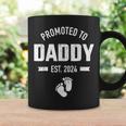 Promoted To Daddy 2024 First Time Fathers Day New Dad Coffee Mug Gifts ideas