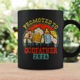 Promoted To Godfather Est 2024 First Time Daddy Father's Day Coffee Mug Gifts ideas