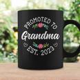 Promoted To Grandma Est 2023 Floral New Grandma Coffee Mug Gifts ideas