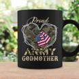 Proud Army Godmother With Heart American Flag For Veteran Coffee Mug Gifts ideas