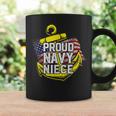 Proud Navy Niece American Flag Anchor Gold Pride Girl Gif Coffee Mug Gifts ideas