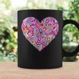 Psychedelic Heart Trippy Colors Rave Party Colorful Coffee Mug Gifts ideas