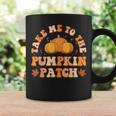 Take Me To The Pumpkin Patch Thanksgiving Groovy Autumn Fall Coffee Mug Gifts ideas