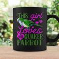 Quaker Parrot Girl Pet Bird Coffee Mug Gifts ideas
