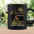 A Queen Was Born In May Birthday Afro Diva Black Woman Coffee Mug Gifts ideas