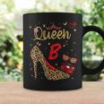 Queen Letter B Initial Name Leopard Heel Letter B Alphapet Coffee Mug Gifts ideas