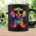Rainbow Cute Dog Wearing Glasses Heart Puppy Love Dog Coffee Mug Gifts ideas