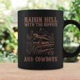 Raising Hell With The Hippies And Cowboys Western Cowgirl Coffee Mug Gifts ideas