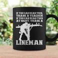 If You Can Read This At Night Thank A Lineman Coffee Mug Gifts ideas