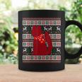 Red Buffalo Plaid Weasel Lovers Ugly Xmas Family Matching Coffee Mug Gifts ideas
