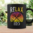 Relax Bro Lacrosse Sayings Lax Player Coach Team Coffee Mug Gifts ideas