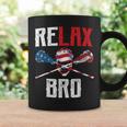 Relax Bro Lacrosse American Flag Lax Lacrosse Player Coffee Mug Gifts ideas
