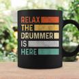 Relax The Drummer Is Here Vintage Drums Coffee Mug Gifts ideas