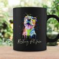 Resting Pit Face Pitbull Watercolor Dog Lovers Coffee Mug Gifts ideas