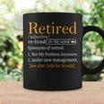 Retired Definition Dad Retirement Party Men's Coffee Mug Gifts ideas