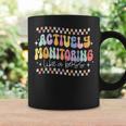 Retro Actively Monitoring Like A Boss Test Day Teacher Squad Coffee Mug Gifts ideas