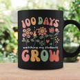 Retro Boho Flower Teacher 100 Days Watching My Students Grow Coffee Mug Gifts ideas