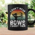 Retro I Don't Wear Bows I Shoot Them Archery Girl Bowhunting Coffee Mug Gifts ideas