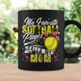 Retro My Favorite Softball Player Calls Me Mom Mother's Day Coffee Mug Gifts ideas