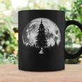 Retro Full Moon & Minimalist Pine Tree Vintage Graphic Coffee Mug Gifts ideas