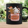 Retro Groovy Merry & Bright Gingerbread Christmas Cute Santa Coffee Mug Gifts ideas