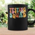 Retro Groovy Testing Squad Test Day Motivational Teacher Kid Coffee Mug Gifts ideas