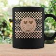 Retro Happy Smile Checkered Pattern Trendy Coffee Mug Gifts ideas