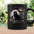 Retro Kawaii Black Cat Japanese Anime Cat Coffee Mug Gifts ideas