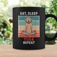 Retro Labrador Dog Eat Sleep Yoga Repeat Vintage Yoga Coffee Mug Gifts ideas