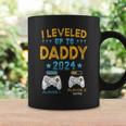Retro I Leveled Up To Daddy 2024 First Time Dad Coffee Mug Gifts ideas
