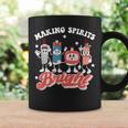 Retro Ugly Christmas Making Spirits Bright Alcohol Bartender Coffee Mug Gifts ideas