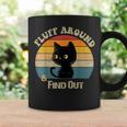 Retro Vintage Cat Fluff Around And Find Out Sayings Coffee Mug Gifts ideas