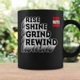 Rise Shine Grind Rewind Humble Hustle Work Hard Entrepreneur Coffee Mug Gifts ideas