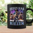 He Is Rizzin Jesus Rocks On Electric Guitar Jesus Has Rizzen Coffee Mug Gifts ideas