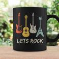 Lets Rock Rock N Roll Guitar Retro Sin Mangas Taza de café Ideas de regalos