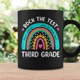 Rock The Test Third Grade Rainbow Test Day Teacher Student Coffee Mug Gifts ideas
