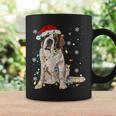 Saint Bernard Dog Santa Christmas Tree Lights Pajama Xmas Coffee Mug Gifts ideas
