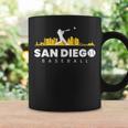 San Diego Baseball Vintage City Skyline Retro Baseball Lover Coffee Mug Gifts ideas